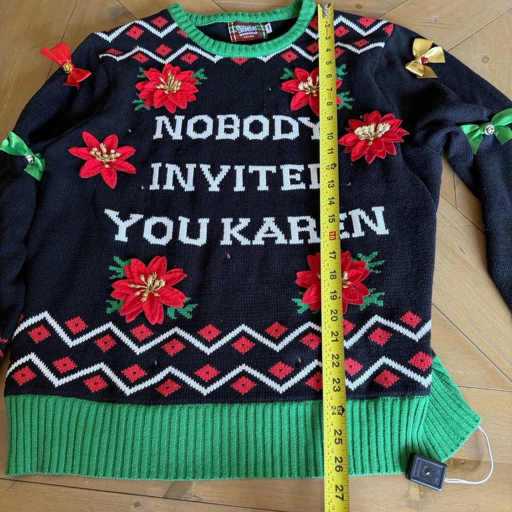 Spencer's Workshop Nobody Invited You Karen Ugly Christmas Sweater Large - Picture 7 of 8